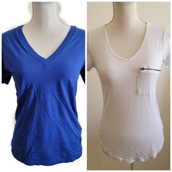 Bundle v neck tee shirts basic USA zipper5 for $25 - Picture 1 of 12
